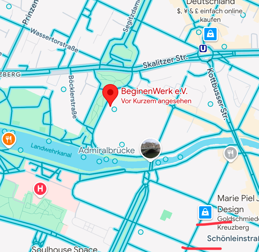 Map of Beginenhof Kreuzberg